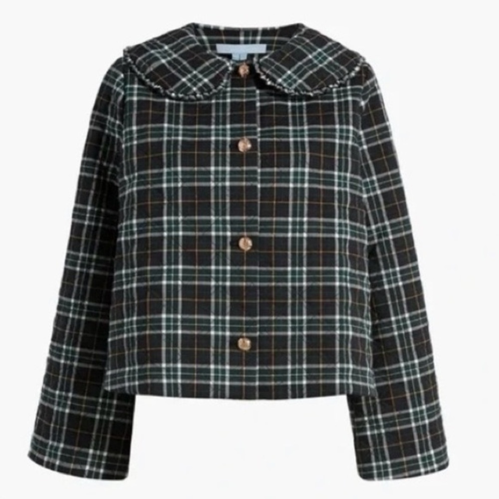 Hill House Black and White Plaid Blazer